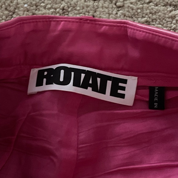 ROTATE Birger Christensen 'Rotie' Monogram Faux Leather Pink Pants 4 Bin 300 - Picture 9 of 16